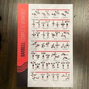 Barbell Workout Poster for Gym